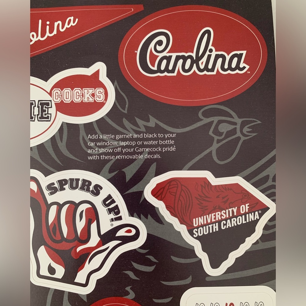 South Carolina Gamecocks 10 Stickers Decal USC Red Black Laptop Car Water Bottle - Picture 6 of 10